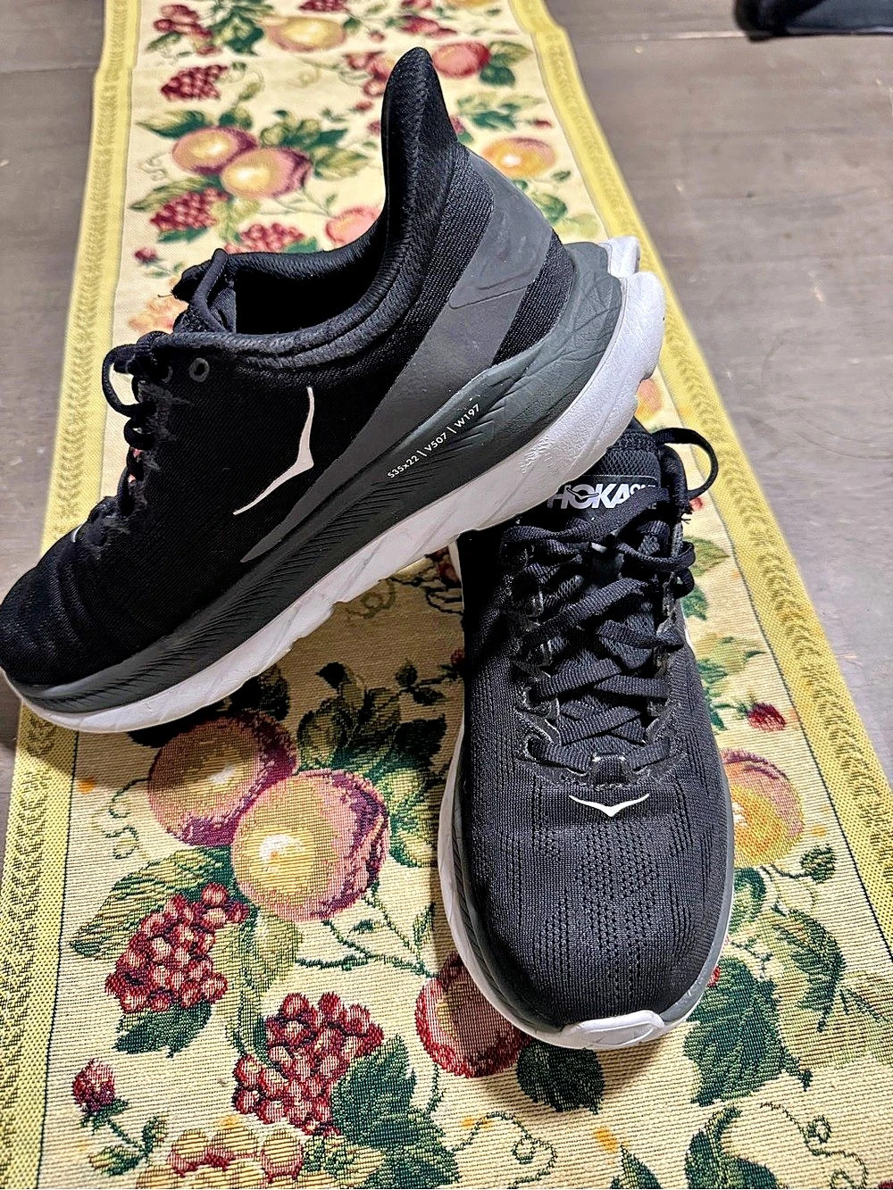 Hoka Mach 5 Black & White Athletic Shoes